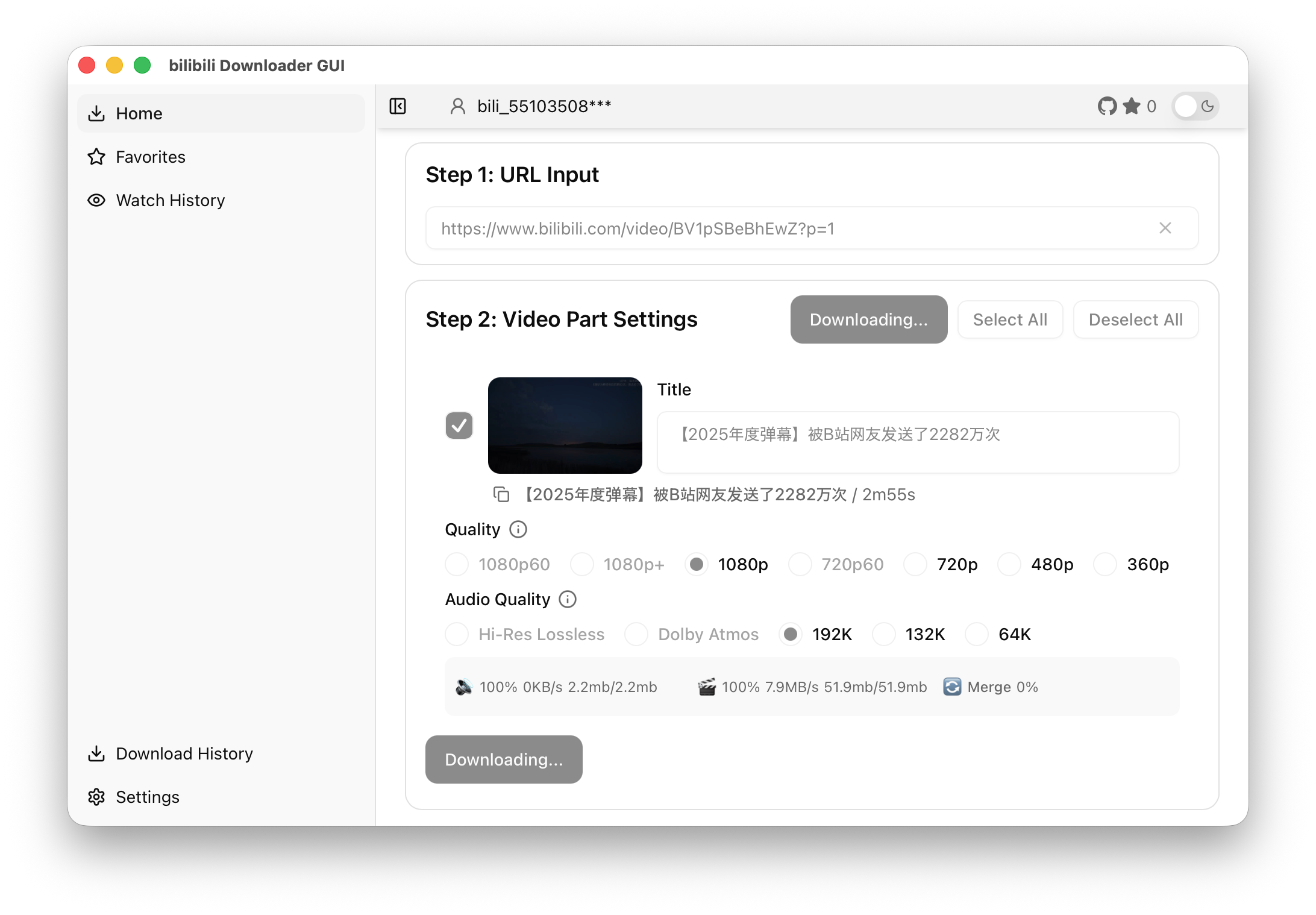 Bilibili Video Downloader